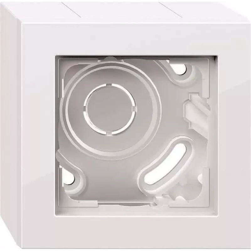Gira E2 contenitore da parete 1 posto con telaio, bianco puro 106129
