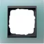 Gira Event opaco antracite con placca centrale blu placca coprifrutto 1 modulo 021185