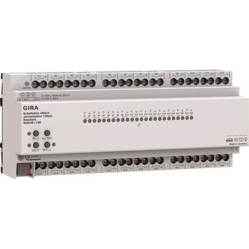Gira KNX ONE 503000 attuatore per commutazione e tapparelle 24x/12x 16 A standard