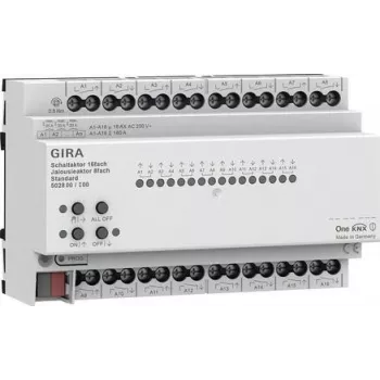 Gira KNX attuatore per commutazione e tapparelle/avvolgibili 16/8 canali 16 A REG Plus con KNX Secure 502800