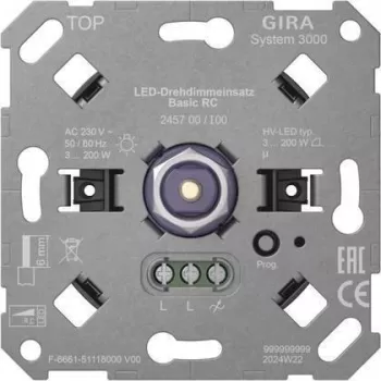 Gira LED inserto dimmer rotativo Basic RC System 3000 245700