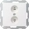 Gira presa di collegamento per diffusori System 55, Standard 55, E2, Event, Event Klar, Event Opak, Esprit, ClassiX bianco puro (040203)