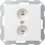 Gira presa di collegamento per diffusori System 55, Standard 55, E2, Event, Event Klar, Event Opak, Esprit, ClassiX bianco puro (040203)