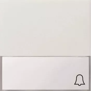 Gira tasto simbolo campana bianco puro lucido per pulsante 0679112
