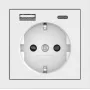 Gira presa SCHUKO con alimentazione USB, 2x USB-A 5V 2,1A, da incasso, bianco puro lucido 245970