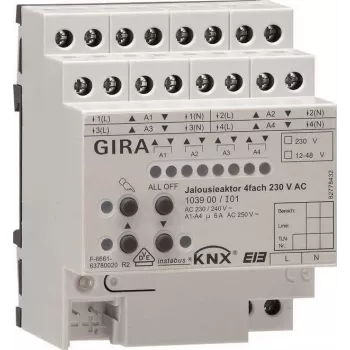 GIRA attuatore tapparelle 4 canali REG KNX/EIB 230V AC 103900