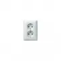 Gira Standard 55 Placca per presa doppia Schuko, bianco puro satinato (0780 04)