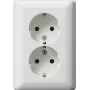 Gira Standard 55 presa doppia SCHUKO bianco puro opaco (078804)