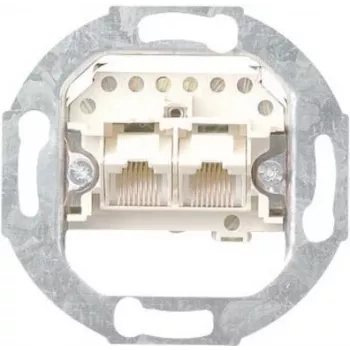 Gira anello di supporto con placca centrale per prese UAE/IAE/ISDN, System 55, E2, Event, Esprit, ClassiX, F100, 1 posto, da incasso, apertura 50x50 mm, termoplastico privo di alogeni 018700