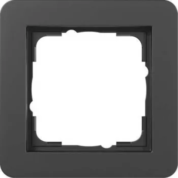 Gira System 55 Placca di copertura 1 modulo, nero opaco, per interruttori e prese