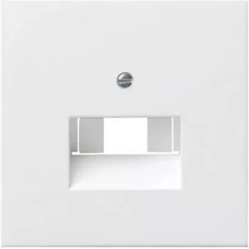 Gira System 55 placca di copertura per presa UAE/IAE/ISDN, bianco puro 0270112