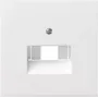 Gira System 55 placca di copertura per presa UAE/IAE/ISDN, bianco puro 0270112