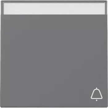 Gira System 55 placca bilanciere con simboli campanello e luce, antracite (367328)
