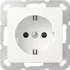 Gira System 55 Presa SCHUKO, da incasso, bianco puro opaco, 16 A, 250 V, con protezione aumentata contro i contatti 475527