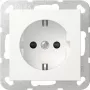Gira System 55 Presa SCHUKO, da incasso, bianco puro opaco, 16 A, 250 V, con protezione aumentata contro i contatti 475527