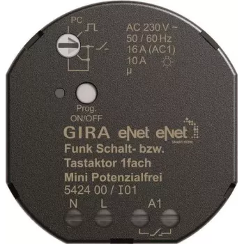 GIRA attuatore radio interruttore/pulsante Mini 1 canale potenziale libero 542400