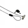 GIZZU Cavo di sicurezza a cuneo 1,8 m con 2 chiavi per dispositivi con slot Noble-Wedge - Nero