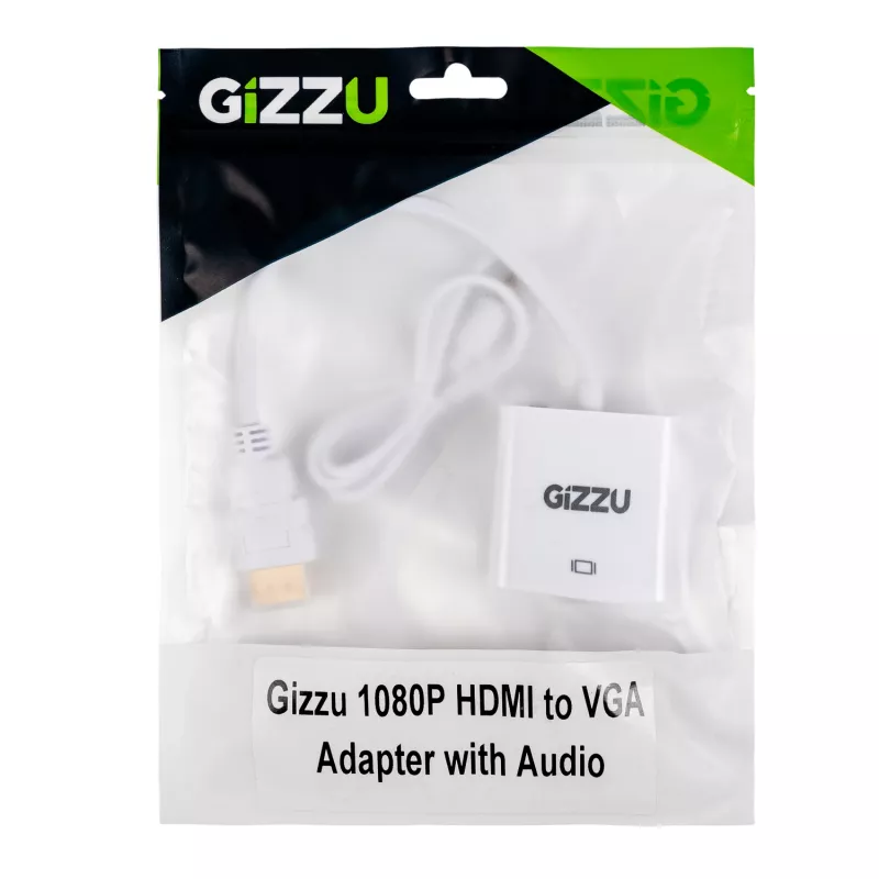 Gizzu adattatore da HDMI a VGA 1080P con audio
