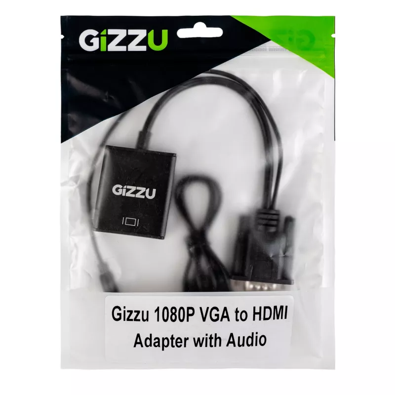 Gizzu Adattatore VGA a HDMI 1080P con Audio