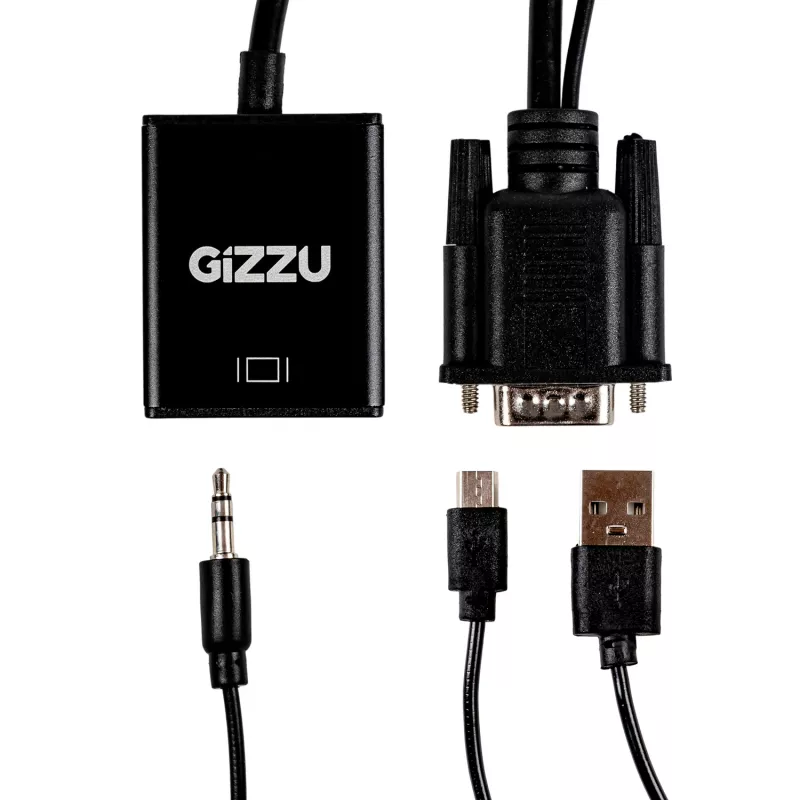 Gizzu Adattatore VGA a HDMI 1080P con Audio