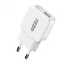 Gizzu caricabatterie da parete GaN 2 porte 20W USB-C PD 3.0 + USB-A QC 3.0 adattatore a ricarica rapida - bianco
