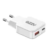 Gizzu caricabatterie da parete GaN 2 porte 30W USB-C PD + USB-A QC bianco