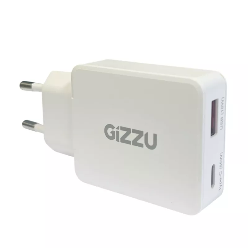 Gizzu caricabatterie da parete GaN 2 porte 65W