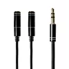 Gizzu Cavo splitter audio a 3 poli - nero
