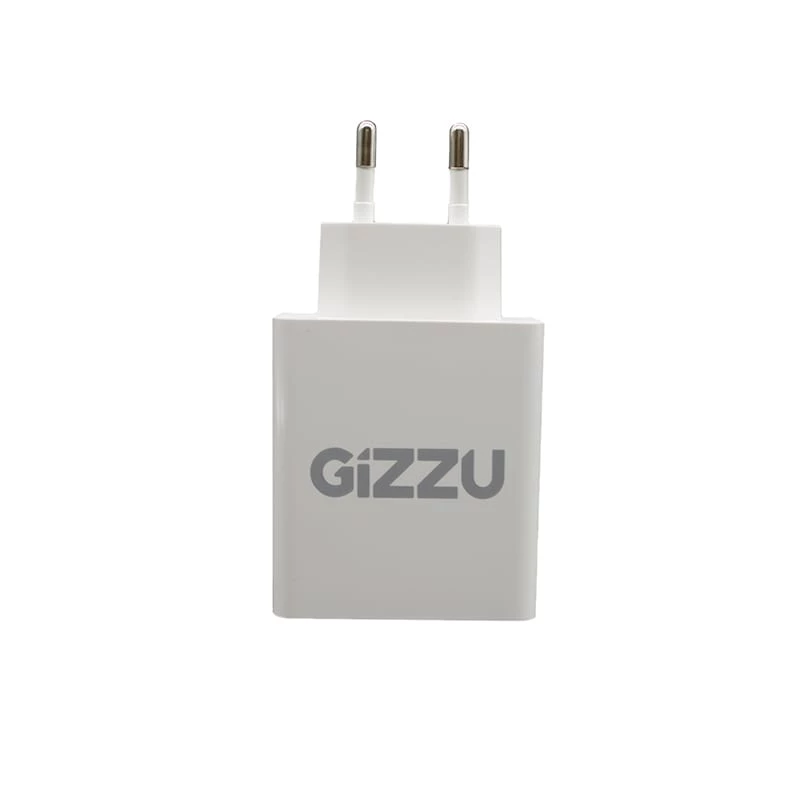 GIZZU caricabatterie da parete dual-port 36W USB-C PD & QC3.0 - bianco