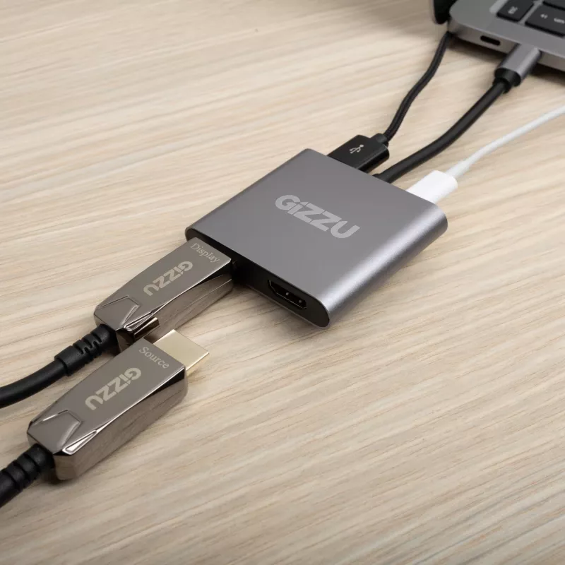 Gizzu Hub 4-in-1 da Type-C a doppio HDMI