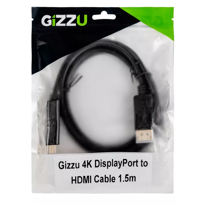 Gizzu Cavo DisplayPort a HDMI 4K60Hz 1,5 m
