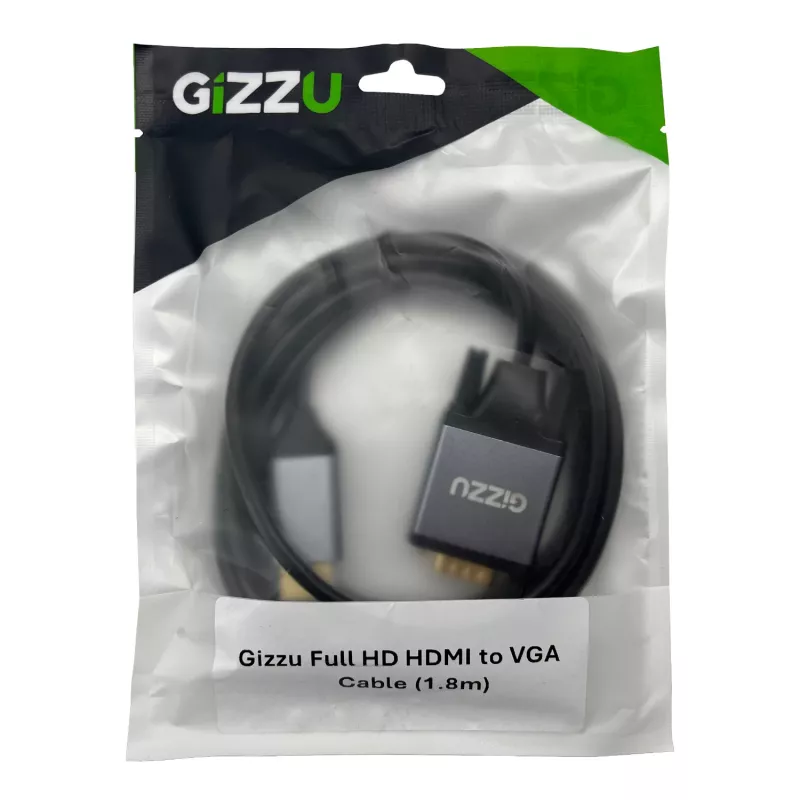 Gizzu Cavo HDMI a VGA Full HD (1,8 m) - nero