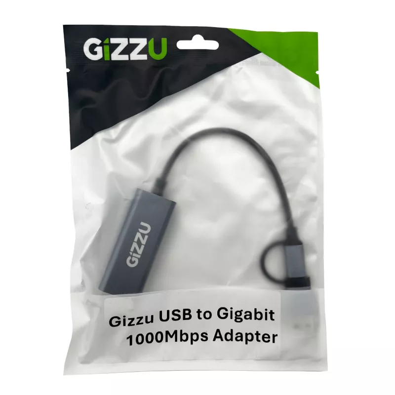 Gizzu Adattatore High Speed Type-C/A a Gigabit Poly