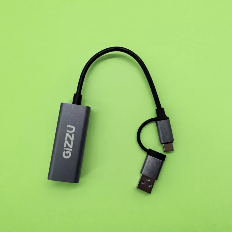 Gizzu Adattatore High Speed Type-C/A a Gigabit Poly