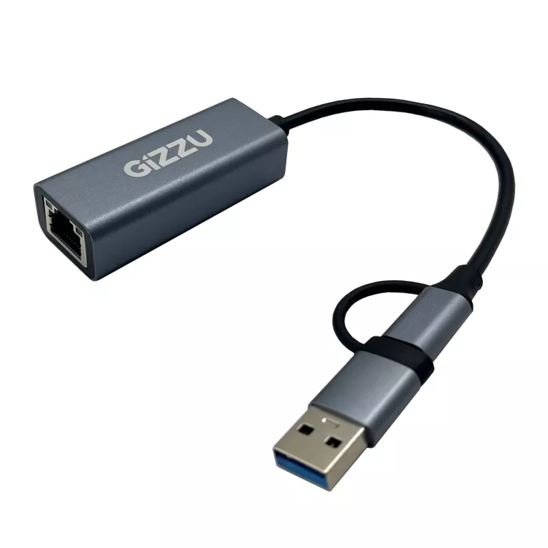 Gizzu Adattatore High Speed Type-C/A a Gigabit Poly