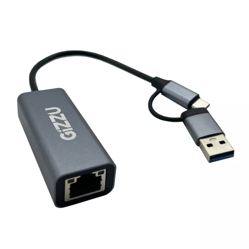 Gizzu Adattatore High Speed Type-C/A a Gigabit Poly