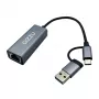 Gizzu Adattatore High Speed Type-C/A a Gigabit Poly