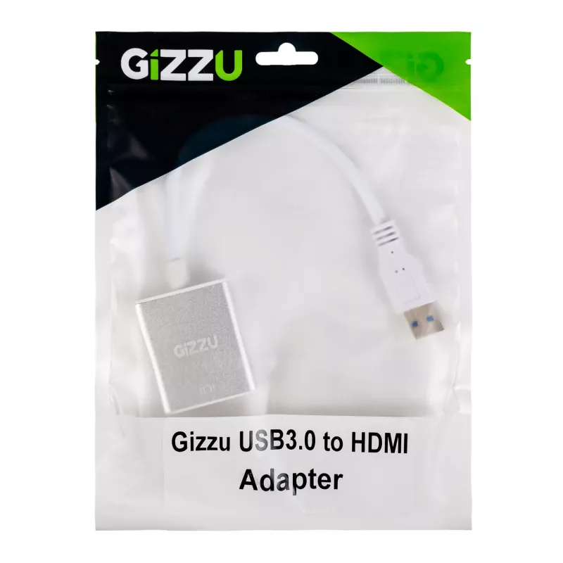 Gizzu Adattatore USB 3.0 a HDMI - uscita video Full HD 1080p, nero