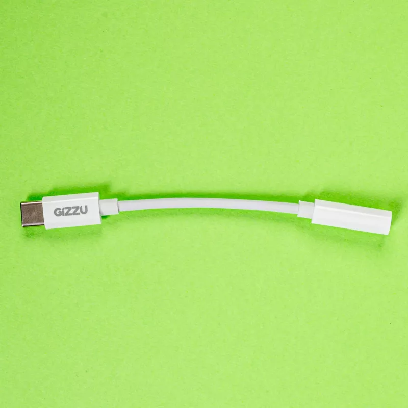 Gizzu Adattatore audio USB Type-C a 3,5 mm AUX - bianco