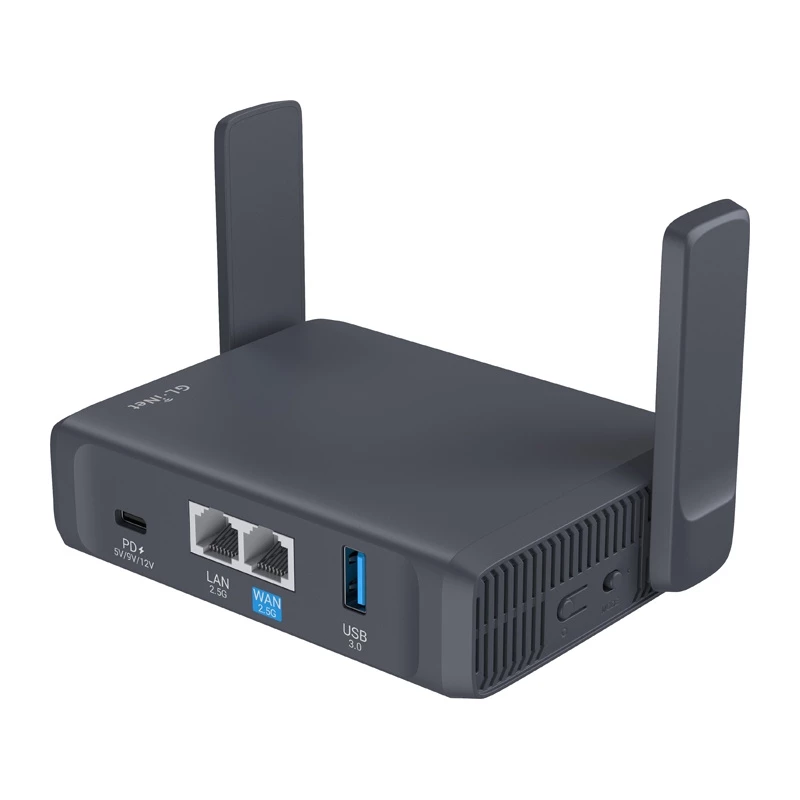 GL.iNet Slate 7 AC750 router WLAN dual-band Gigabit con OpenWrt, USB 2.0, slot MicroSD, supporto VPN