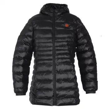 Glovii GTFBL giacca softshell riscaldata da donna con riscaldamento in fibra di carbonio, 3 modalità, batteria ricaricabile, nero
