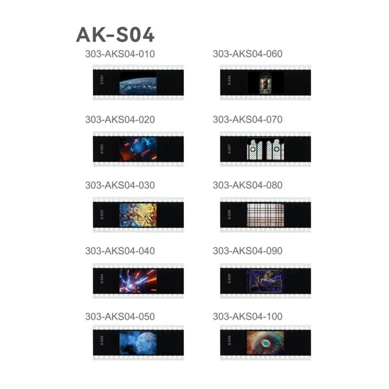 Godox AK-S04 set di slitte – 6 modelli gobo in acciaio inox per testa flash circolare AK-R1