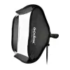 Godox SFGV8080 softbox argento 80x80cm con attacco Bowens, griglia 40°, diffusore interno ed esterno, montaggio rapido