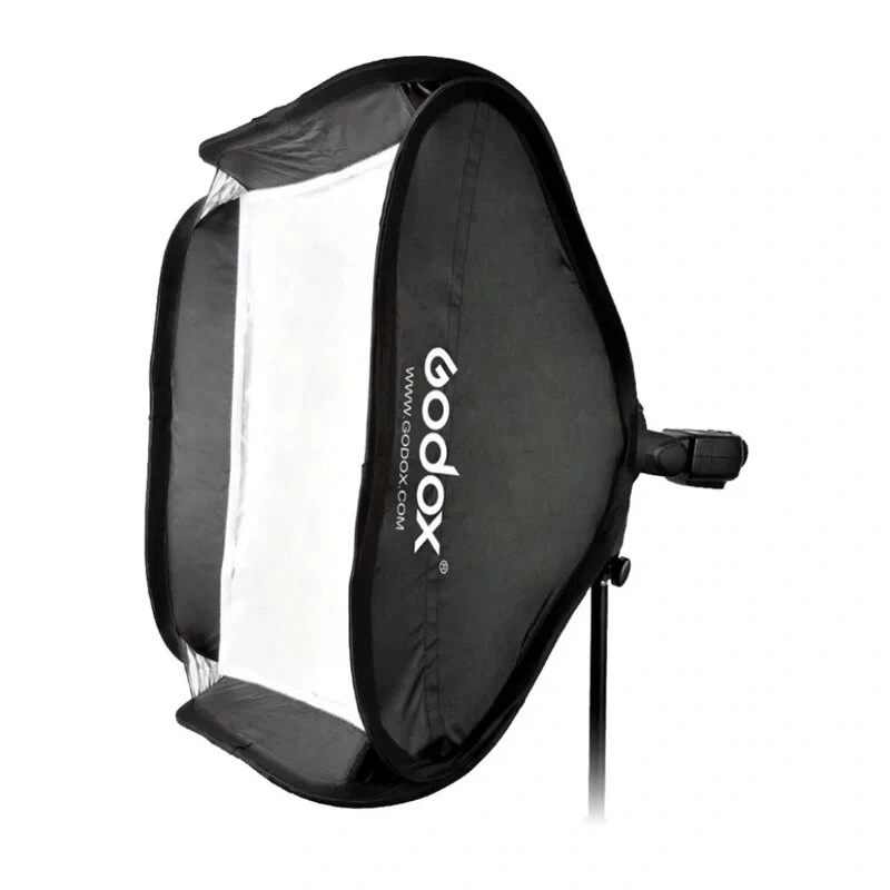 Godox SFGV8080 softbox argento 80x80cm con attacco Bowens, griglia 40°, diffusore interno ed esterno, montaggio rapido