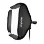 Godox SFGV8080 softbox argento 80x80cm con attacco Bowens, griglia 40°, diffusore interno ed esterno, montaggio rapido