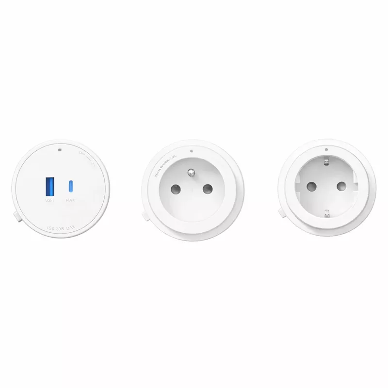 GONEO Power Track Adattatore USB + USB-C Bianco