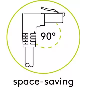 Goobay cavo patch CAT 6A S/FTP, 1x angolare 90°, bianco, 10 m, LSZH, rame 51568