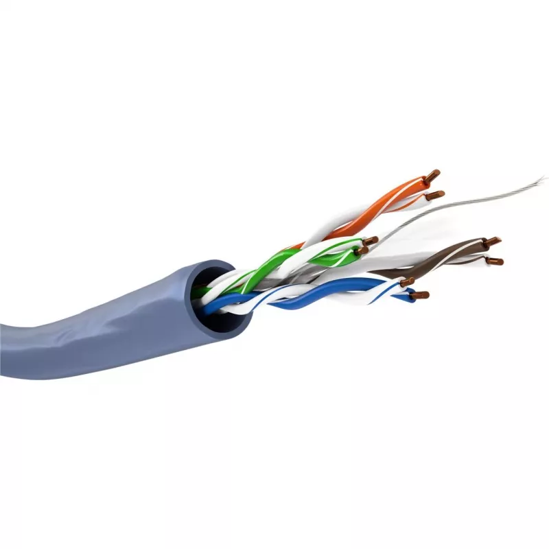 Goobay cavo di rete Cat 6a U/UTP, 305 m, rame massiccio, AWG 23, LSZH, blu (96097)