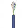 Goobay cavo di rete Cat 6a U/UTP, 305 m, rame massiccio, AWG 23, LSZH, blu (96097)