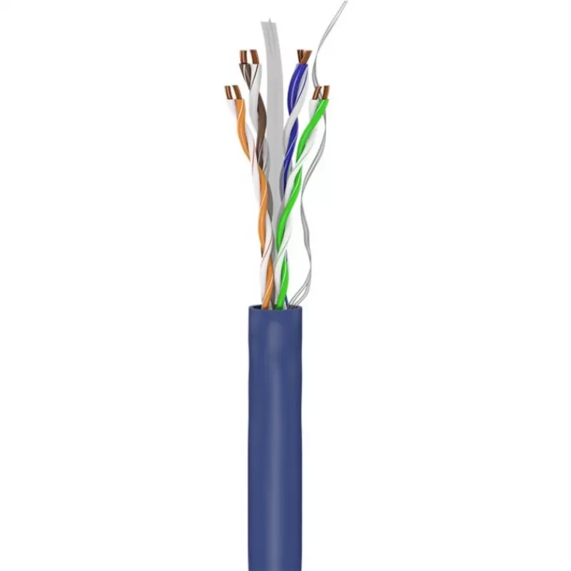 Goobay cavo di rete Cat 6a U/UTP, 305 m, rame massiccio, AWG 23, LSZH, blu (96097)